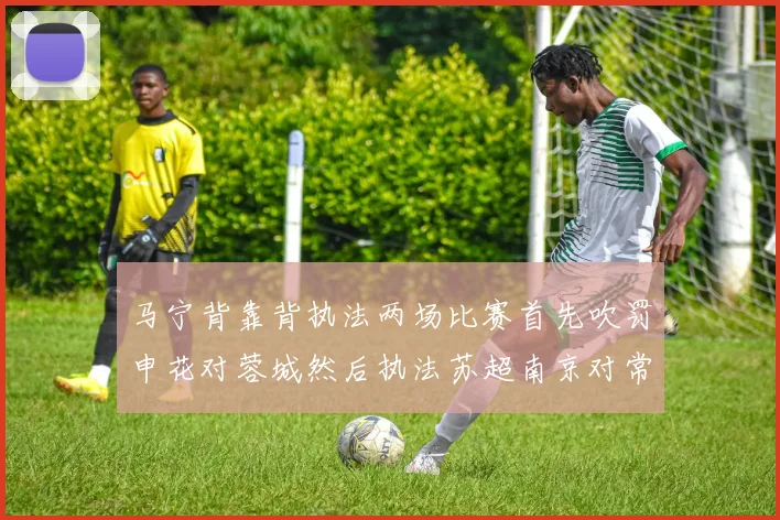马宁背靠背执法两场比赛首先吹罚申花对蓉城然后执法苏超南京对常州